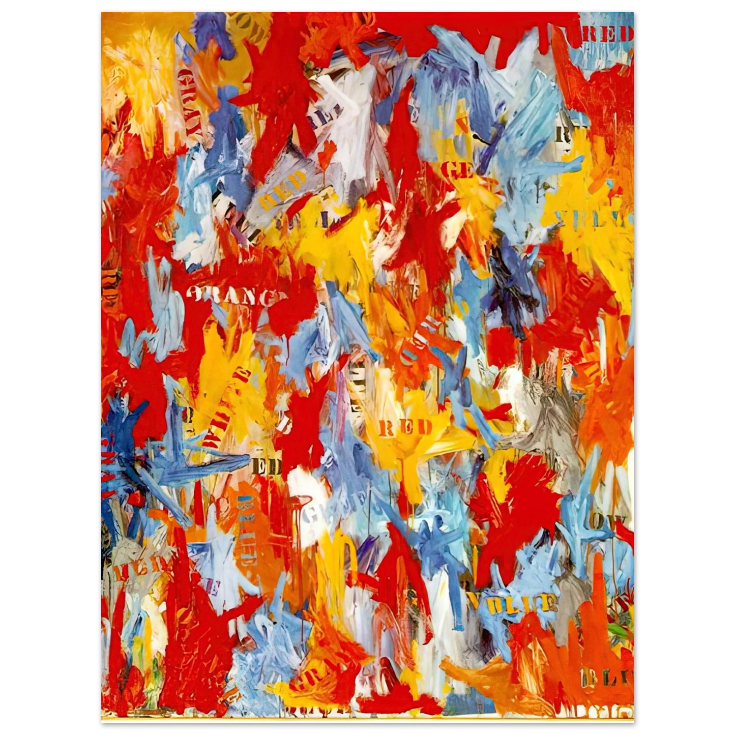 Jasper Johns - FALSE START 1959  75x100 cm / 30x40inches Fine Art Poster