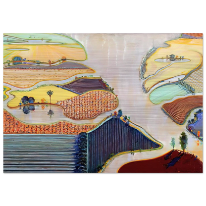 Delta Farms - 1996 - Wayne Thiebaud Brushed Aluminum Print - 70x100 cm / 28x40 inches | Wayne Thiebaud Aluminum Print | Wayne Thiebaud Prints