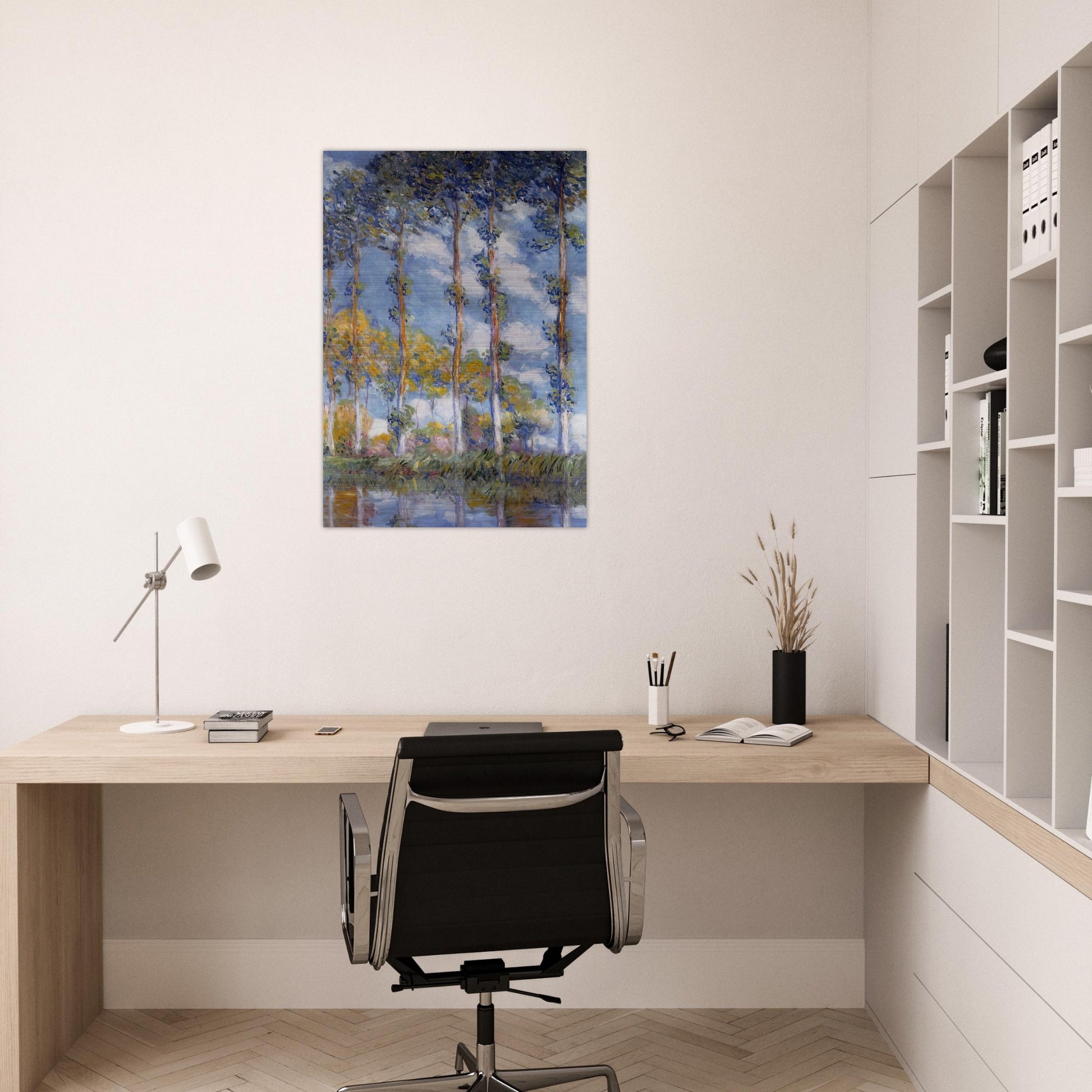 Poplars - claude monet Brushed Aluminum Print - 70x100 cm / 28x40 inches | claude monet Aluminum Print | claude monet Prints