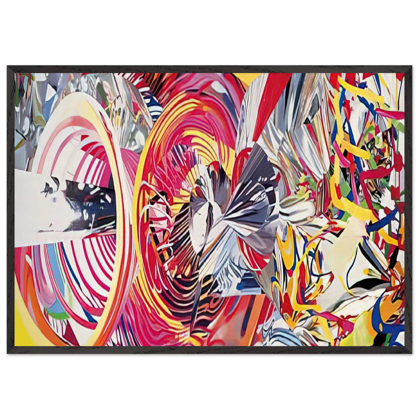 Stowaway Peers Out at the Speed of Light - James Rosenquist 70x100 cm / 28x40 inches Framed Art Print – Black Wooden Frame