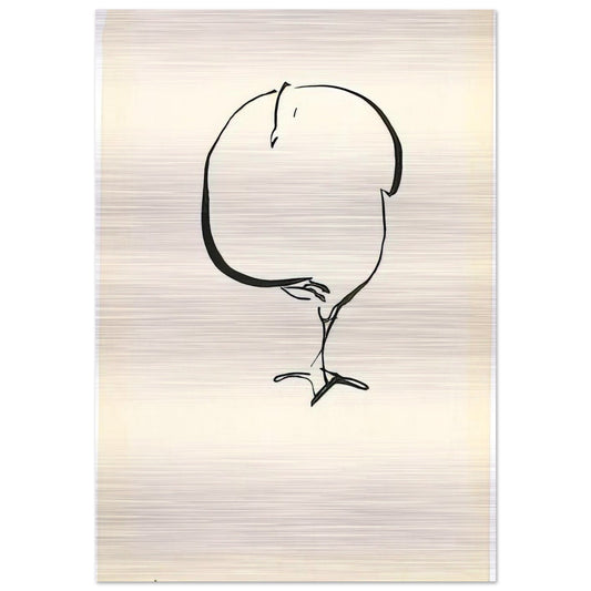 STANDING BIRD FRONT VIEW 1917 - Josef Albers Brushed Aluminum Print - 70x100 cm / 28x40 inches | Josef Albers Aluminum Print | Josef Albers Prints
