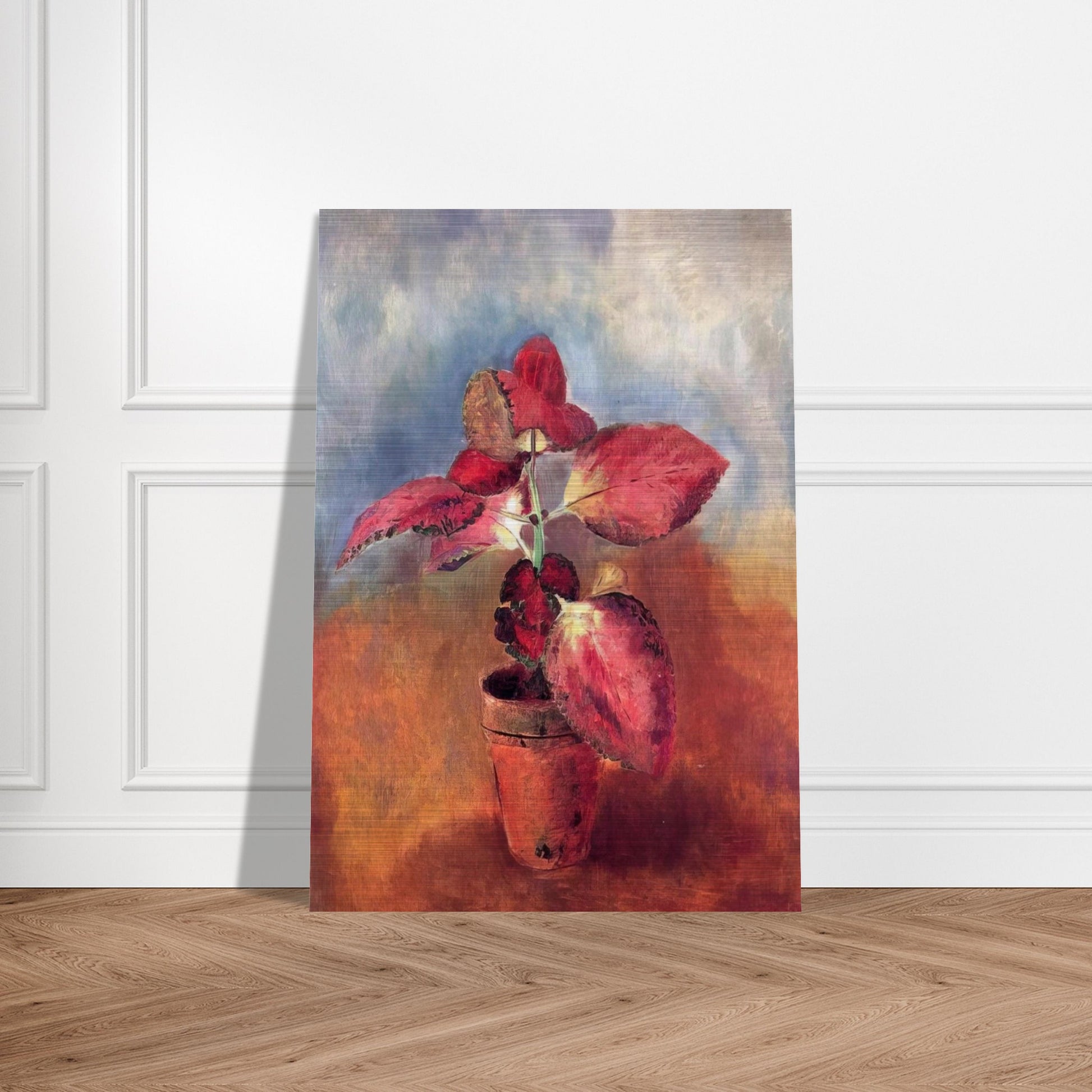 BEGONIA IN A POT - Odilon Redon Brushed Aluminum Print - 70x100 cm / 28x40 inches | Odilon Redon Aluminum Print | Odilon Redon Prints