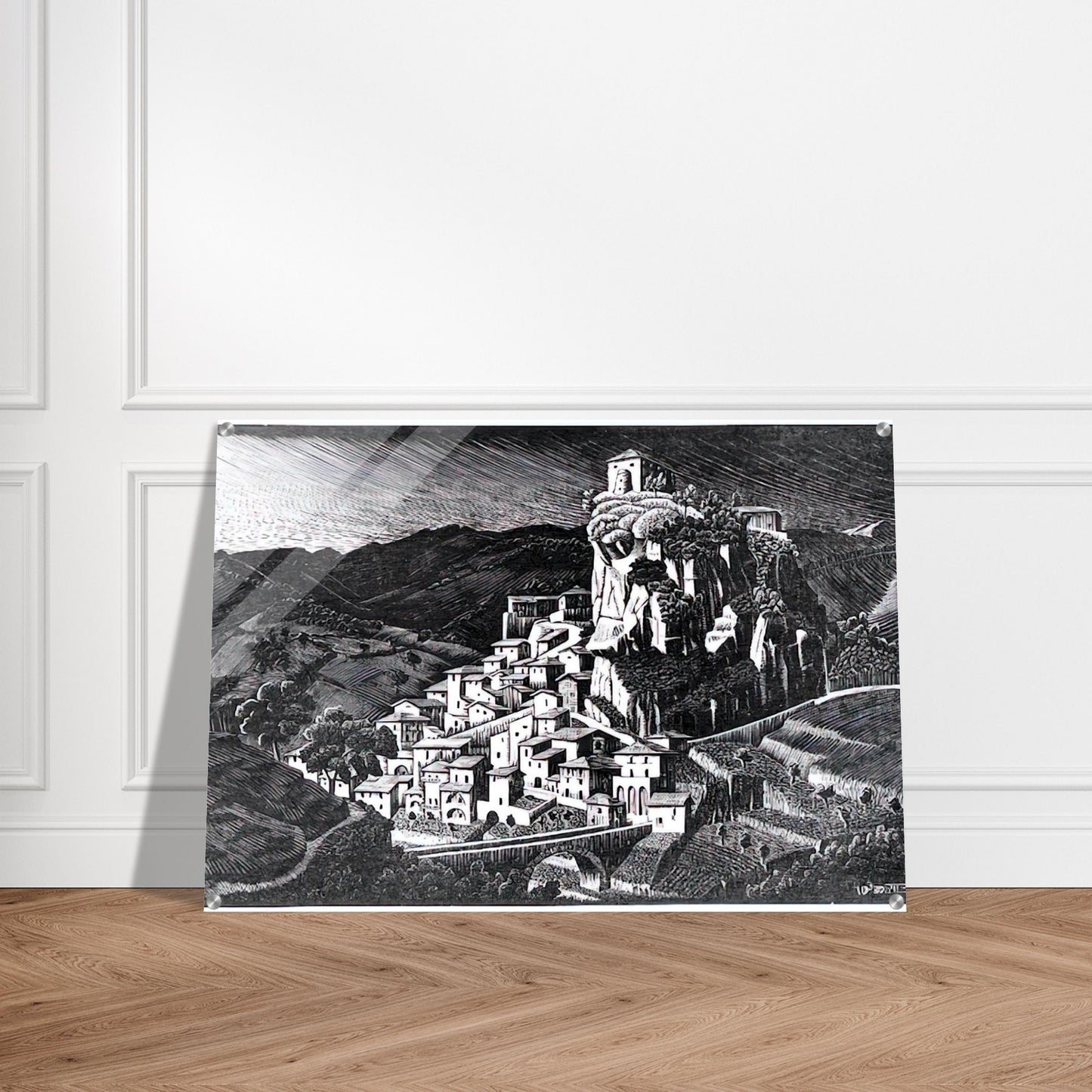 PALIZZI CALABRIA OCTOBER 1930 1930 - MC Escher Acrylic Print - 70x100 cm / 28x40″ inches | Maurits Cornelis Escher Prints