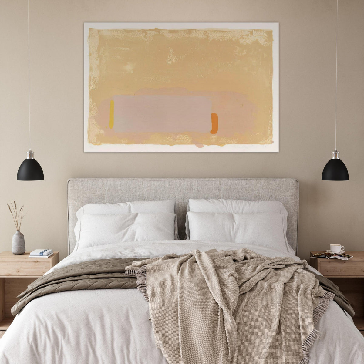 Brown-Beige-Pink - 1971 - John Hoyland Art Prints - 100x150 cm / 40x60″ inches | John Hoyland Poster | John Hoyland Prints