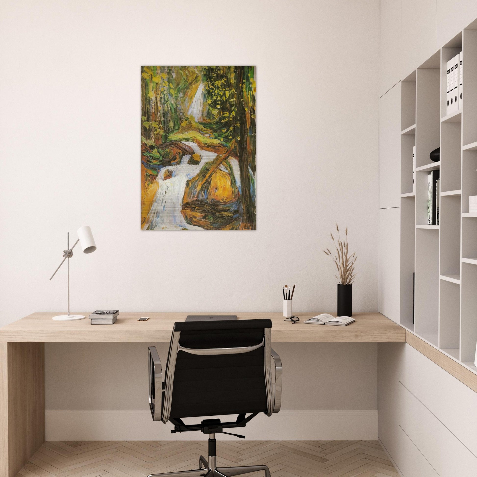 KOCHEL WATERFALL I - Wassily Kandinsky Brushed Aluminum Print - 70x100 cm / 28x40 inches | Wassily Kandinsky Aluminum Print | Wassily Kandinsky Prints
