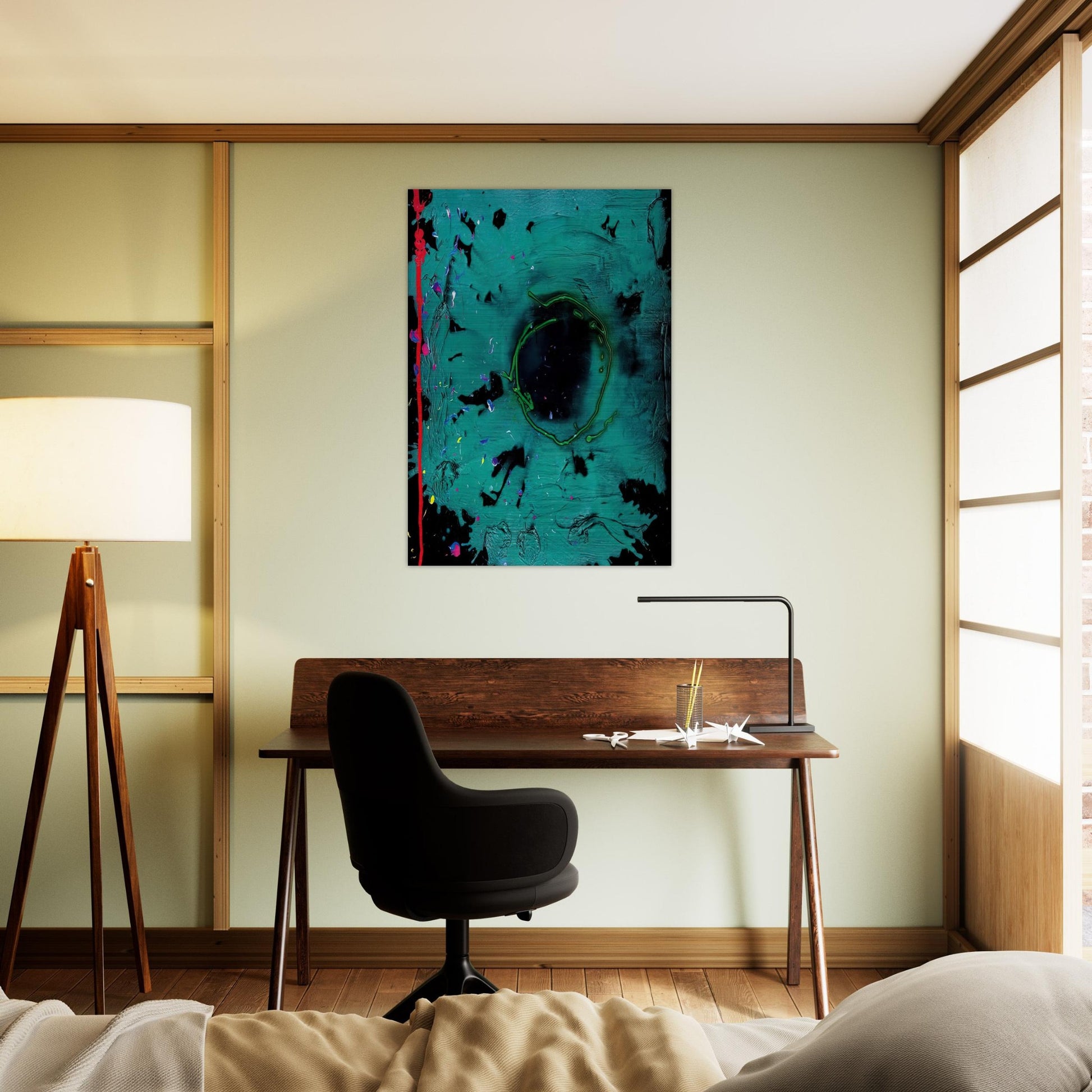 Eyes That Dream - 20.3.08 Clifford Dies - 2008 - John Hoyland Brushed Aluminum Print - 70x100 cm / 28x40 inches | John Hoyland Aluminum Print | John Hoyland Prints