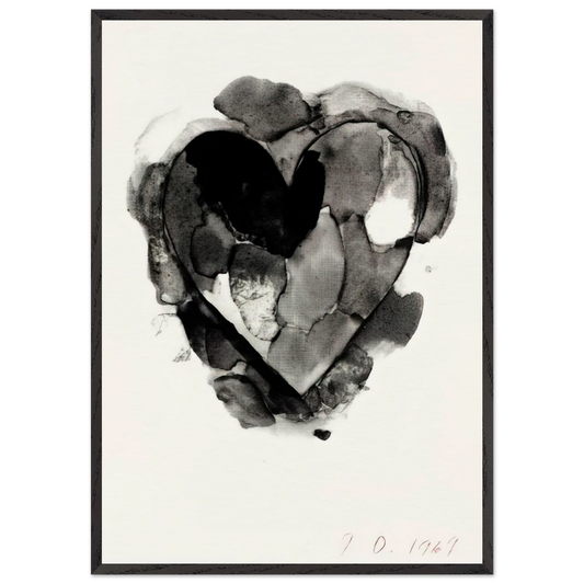WELCOME HOME RARE BIRDS 1969 - Jim Dine 70x100 cm / 28x40 inches Framed Art Print – Black Wooden Frame