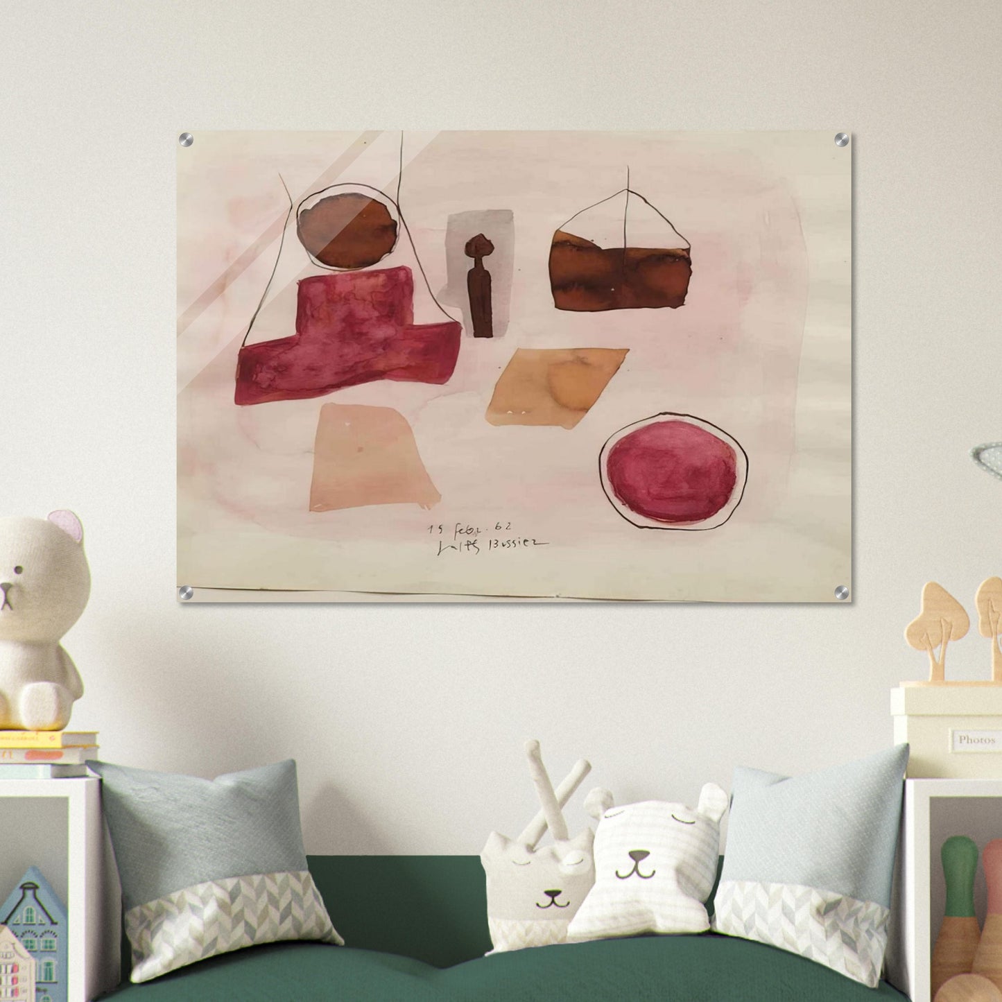 15.Febr.62 - 1962 - Julius Bissier Acrylic Print - 70x100 cm / 28x40″ inches | Julius Bissier Wall Art | Julius Bissier Prints
