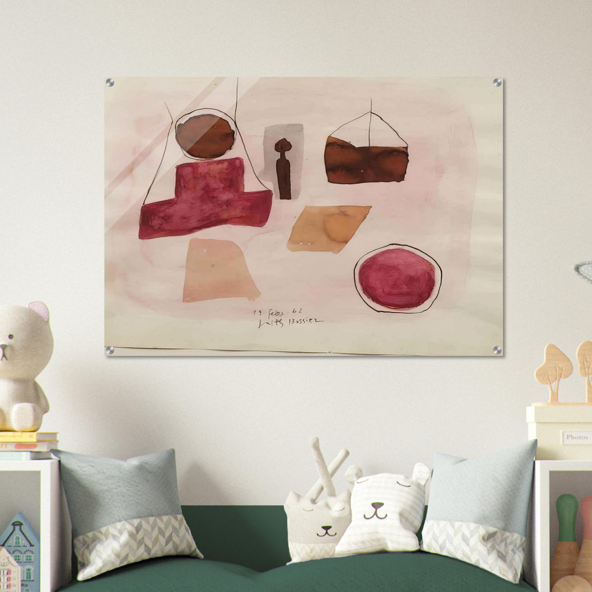 15.Febr.62 - 1962 - Julius Bissier Acrylic Print - 70x100 cm / 28x40″ inches | Julius Bissier Wall Art | Julius Bissier Prints