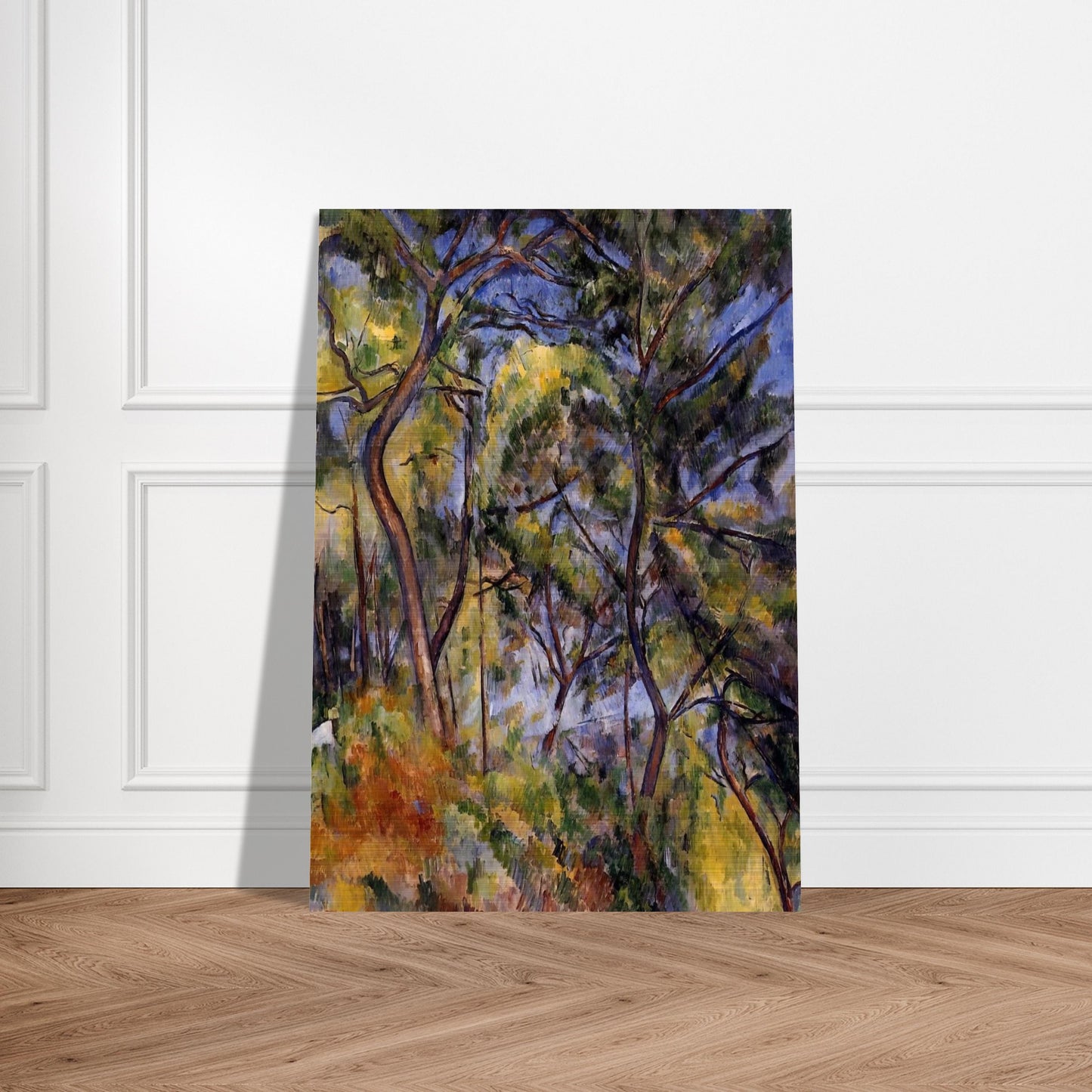 Forest - Paul Cézanne Brushed Aluminum Print - 70x100 cm / 28x40 inches | Paul Cézanne Aluminum Print | Paul Cézanne Prints