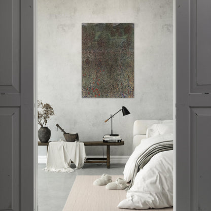 BLOOMING FIELD - Gustav Klimt Brushed Aluminum Print - 70x100 cm / 28x40 inches | Gustav Klimt Aluminum Print | Gustav Klimt Prints
