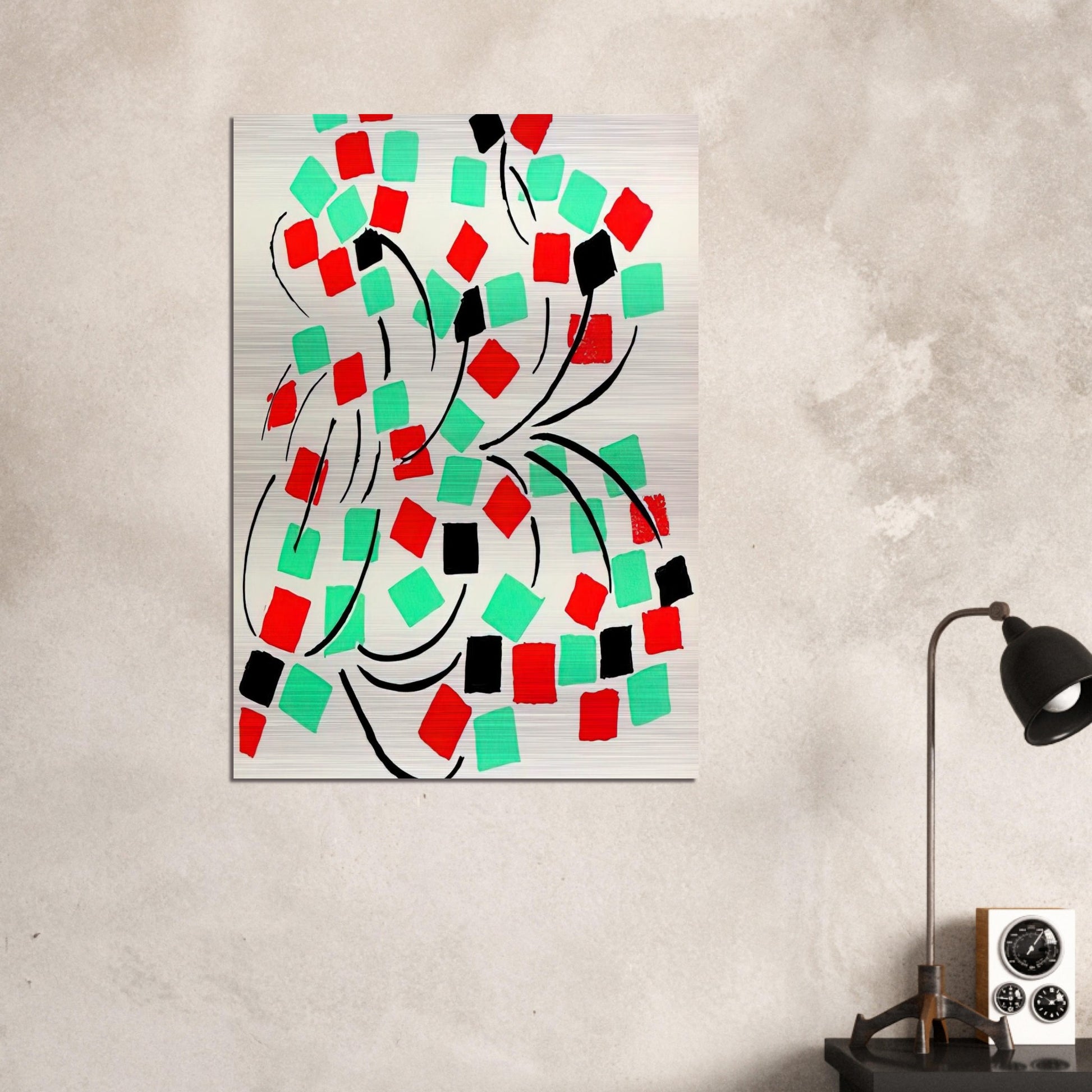 COMPOSITION 31 - Sonia Delaunay Brushed Aluminum Print - 70x100 cm / 28x40 inches | Sonia Delaunay Aluminum Print | Sonia Delaunay Prints