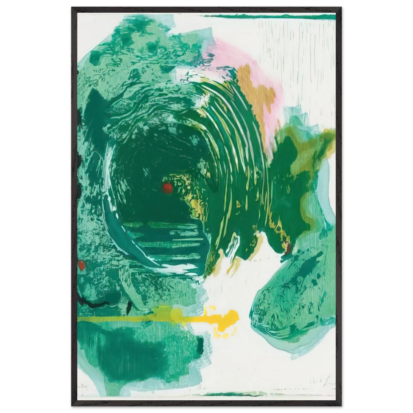 Helen Frankenthaler - Radius - 1993 Wall art - 40x50 cm / 16x20 inches - Premium Wooden Framed Poster With Fine Art Paper-canvas - Wood frame