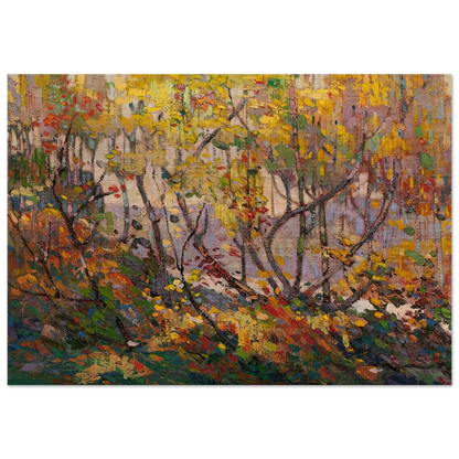 OPULENT OCTOBER 1916 - Tom Thomson Brushed Aluminum Print - 70x100 cm / 28x40 inches | Tom Thomson Aluminum Print | Tom Thomson Prints