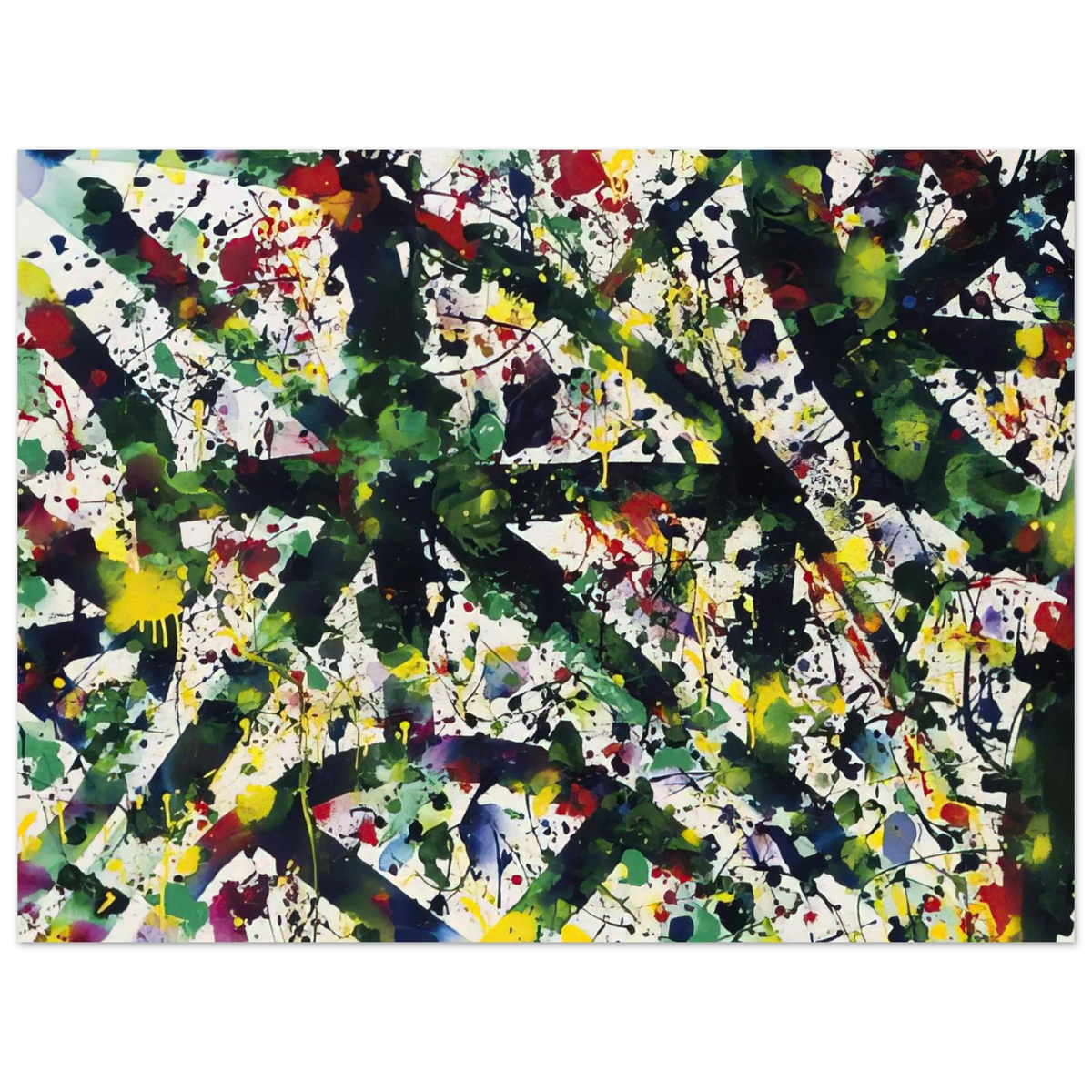 Sam Francis - Green Buddha  75x100 cm / 30x40inches Fine Art Poster