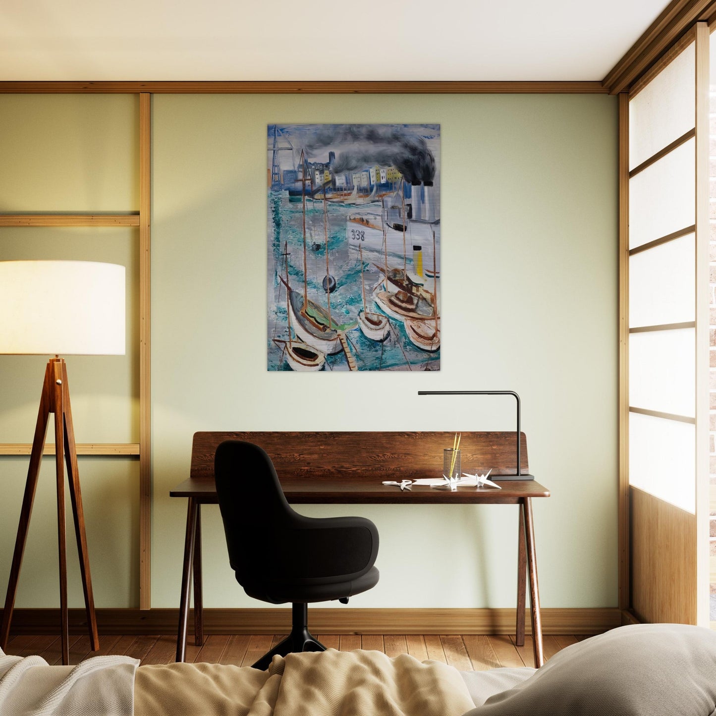 MARSEILLE PORT 1 - Moise Kisling Brushed Aluminum Print - 70x100 cm / 28x40 inches | Moise Kisling Aluminum Print | Moise Kisling Prints