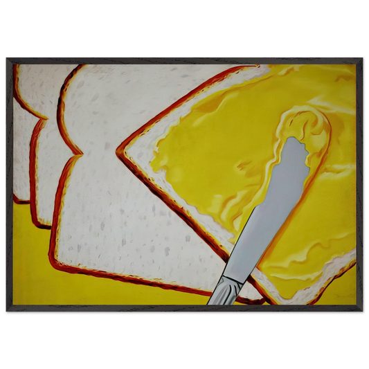 White Bread - James Rosenquist 70x100 cm / 28x40 inches Framed Art Print – Black Wooden Frame