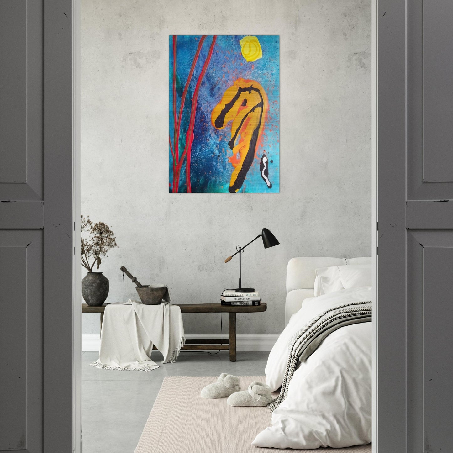 Sky Ritual - 2002 - John Hoyland Brushed Aluminum Print - 70x100 cm / 28x40 inches | John Hoyland Aluminum Print | John Hoyland Prints