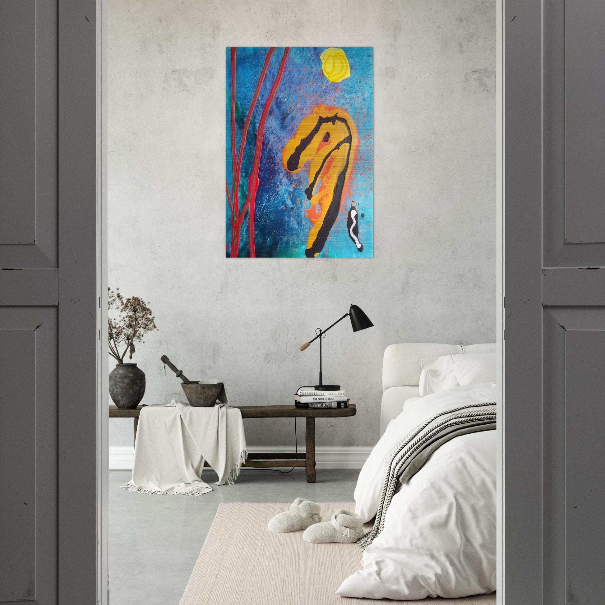 Sky Ritual - 2002 - John Hoyland Brushed Aluminum Print - 70x100 cm / 28x40 inches | John Hoyland Aluminum Print | John Hoyland Prints