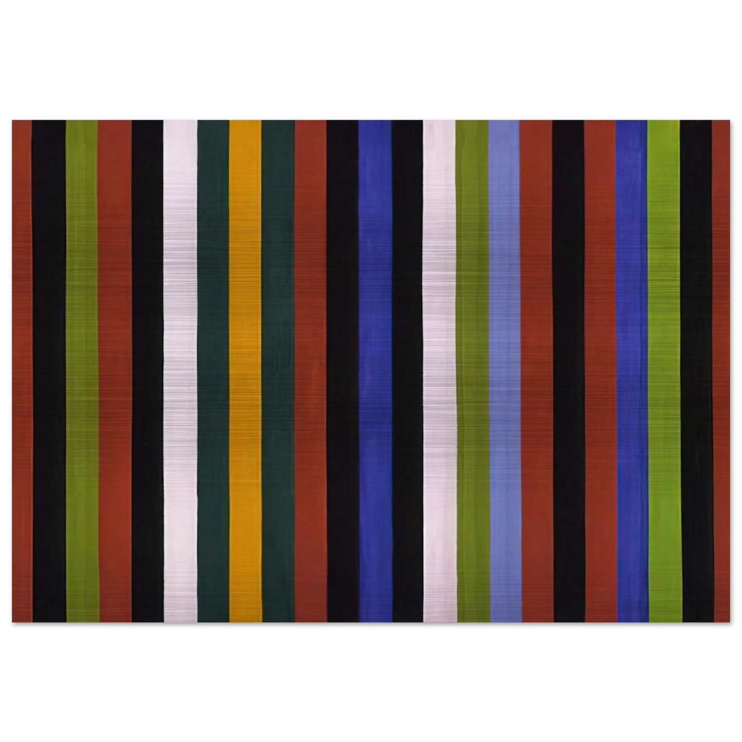 Hot Beat - 1964 - Gene Davis Brushed Aluminum Print - 70x100 cm / 28x40 inches | Gene Davis Aluminum Print | Gene Davis Prints