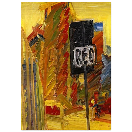 TOWER BLOCKS - Frank Auerbach Brushed Aluminum Print - 70x100 cm / 28x40 inches | Frank Auerbach Aluminum Print | Frank Auerbach Prints