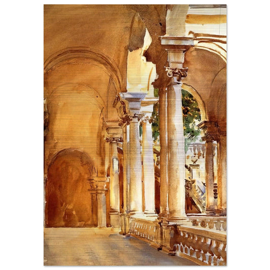 Genoa, the University - John Singer Sargent Brushed Aluminum Print - 70x100 cm / 28x40 inches | John Singer Sargent Aluminum Print | John Singer Sargent Prints