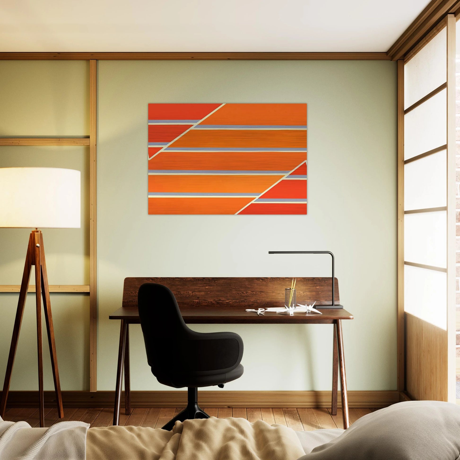 Orange Time - 1965 - Larry Zox Brushed Aluminum Print - 70x100 cm / 28x40 inches | Larry Zox Aluminum Print | Larry Zox Prints
