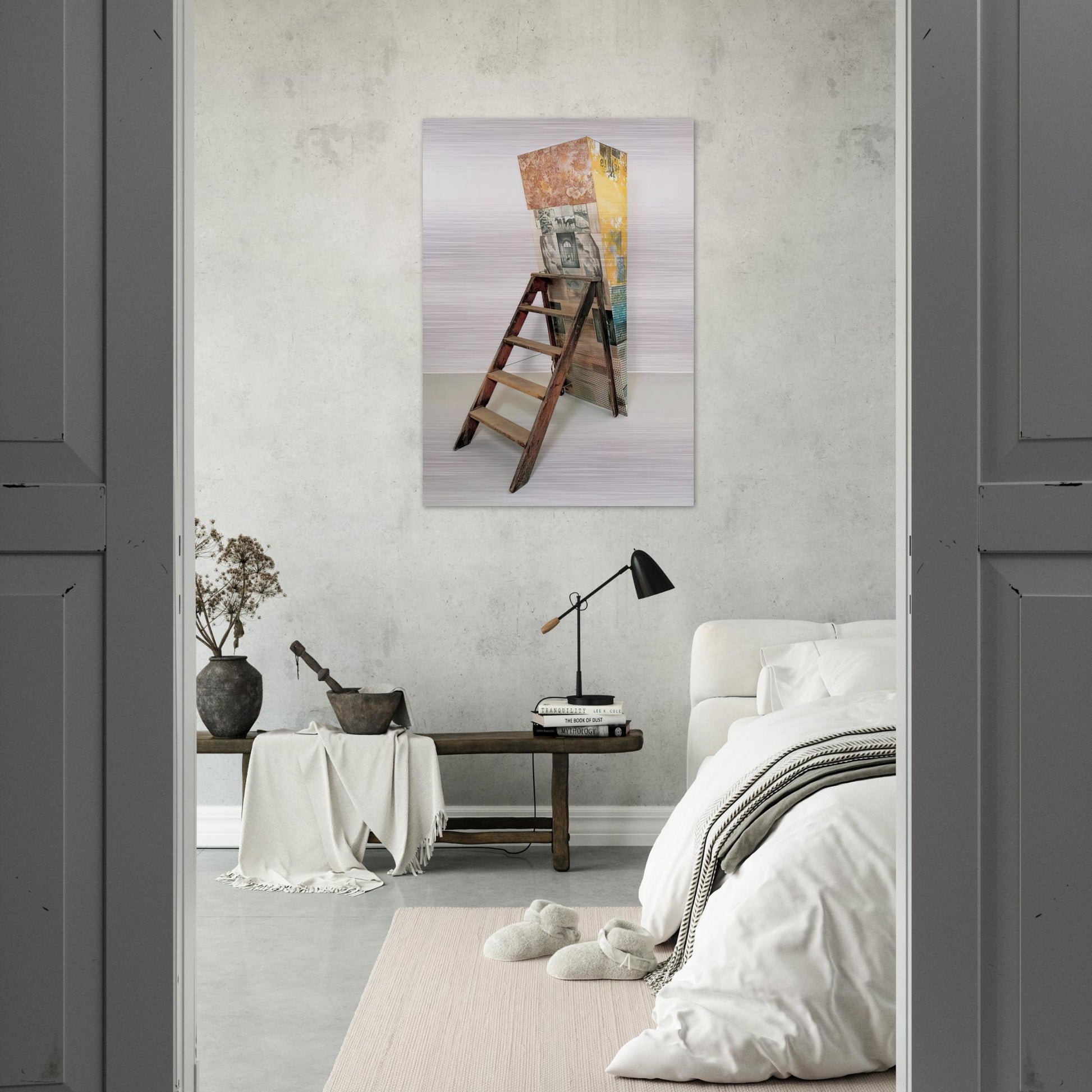 PATRICIAN BARNACLE SCALE 1981 - Robert Rauschenberg Brushed Aluminum Print - 70x100 cm / 28x40 inches | Robert Rauschenberg Aluminum Print | Robert Rauschenberg Prints