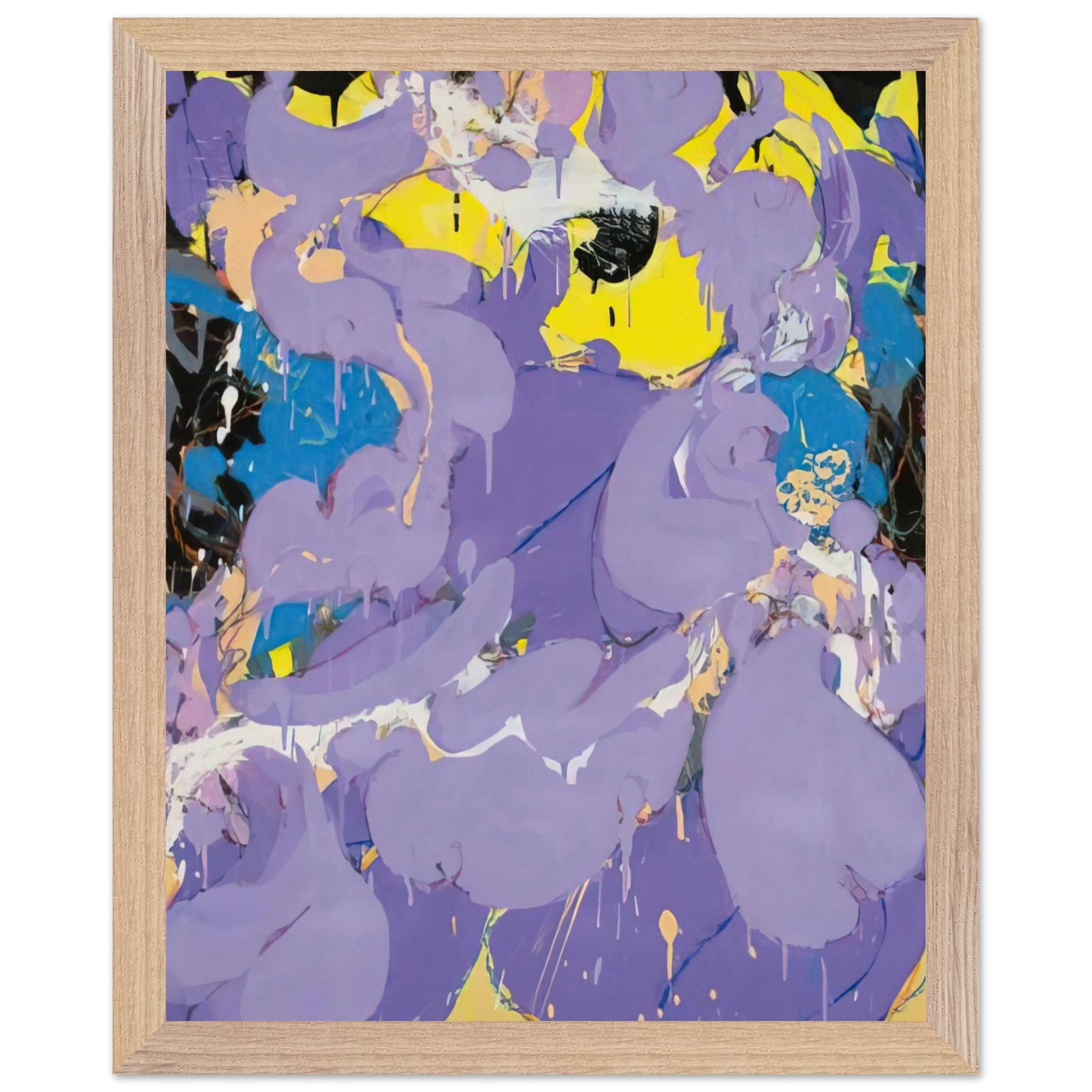 Helen Frankenthaler - Untitled - 1978 Wall art - 60x80 cm / 24x32 inches - Premium Wooden Framed Poster With Fine Art Paper-canvas - White frame