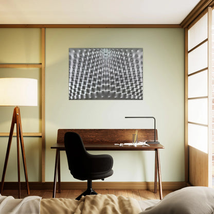 Superficie Argento - 1973 - Enrico Castellani Brushed Aluminum Print - 70x100 cm / 28x40 inches | Enrico Castellani Aluminum Print | Enrico Castellani Prints