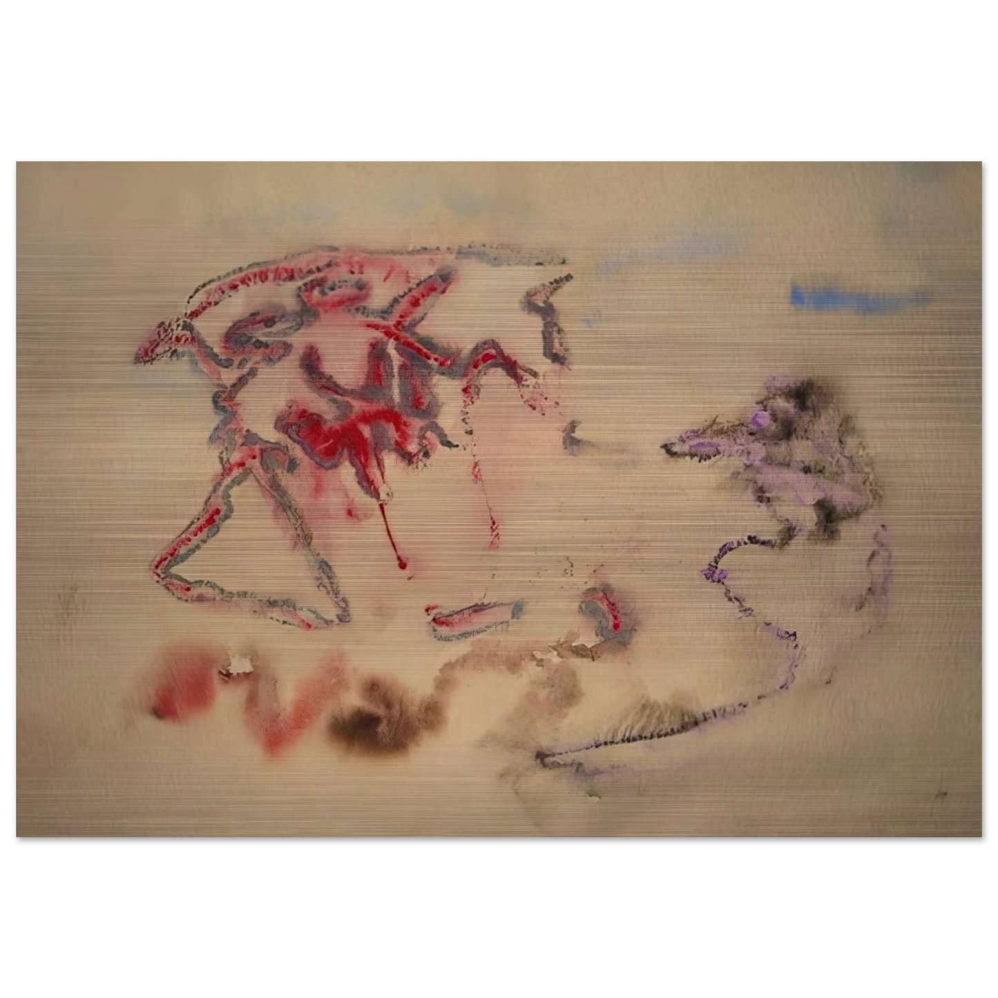 Untitled - 1957 - 1958 France - Henri Michaux Brushed Aluminum Print - 70x100 cm / 28x40 inches | Henri Michaux Aluminum Print | Henri Michaux Prints