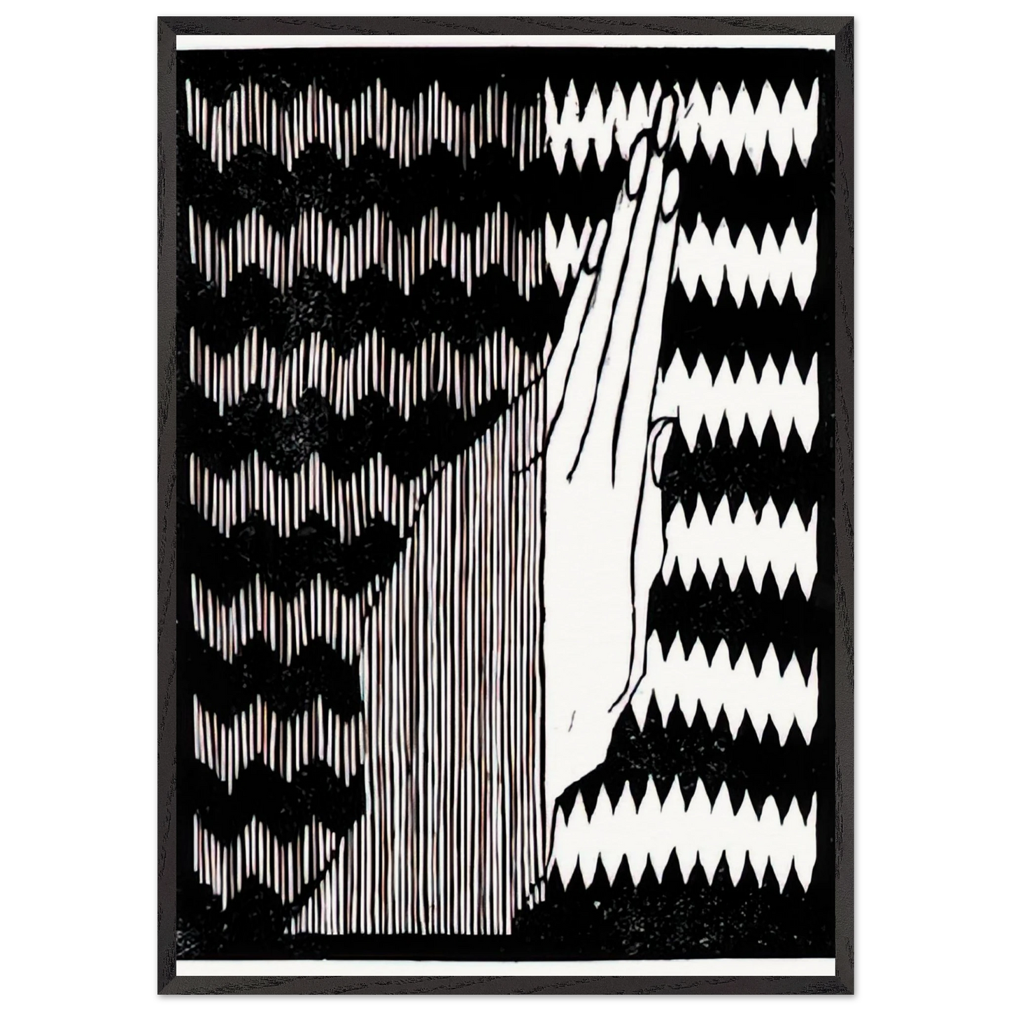 ESCHER 6 - MC Escher 70x100 cm / 28x40 inches Framed Art Print – Black Wooden Frame | Maurits Cornelis Escher Prints