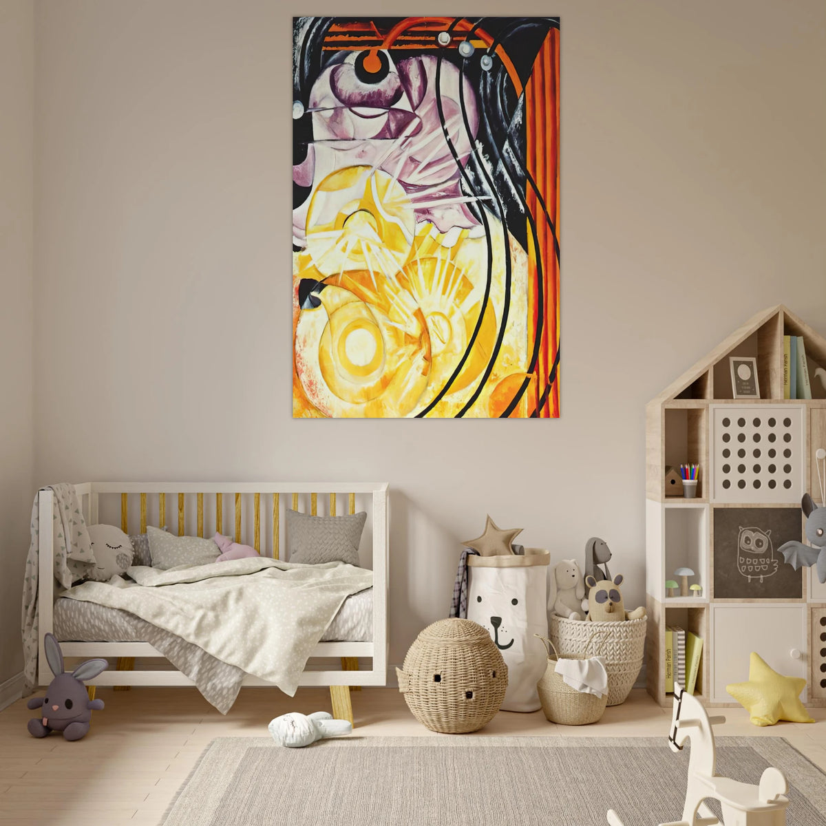 Electric lamp - 1913 - Natalia Goncharova Art Prints - 100x150 cm / 40x60″ inches | Natalia Goncharova Poster | Natalia Goncharova Prints