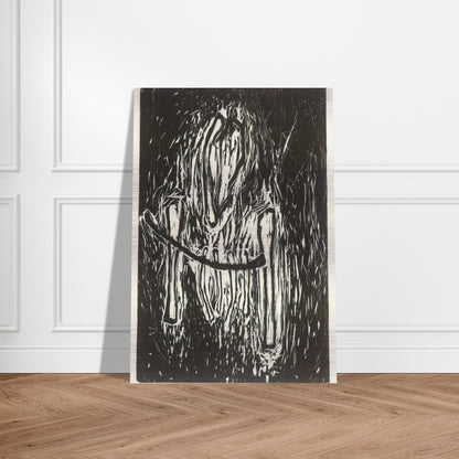 HEAD AND BONES 1980 - Susan Rothenberg Brushed Aluminum Print - 70x100 cm / 28x40 inches | Susan Rothenberg Aluminum Print | Susan Rothenberg Prints