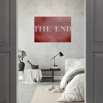 THE END 28 2003 - Edward Ruscha Brushed Aluminum Print - 70x100 cm / 28x40 inches | Edward Ruscha Aluminum Print | Edward Ruscha Prints