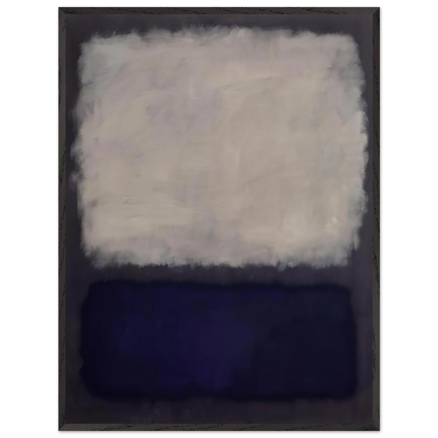 Mark Rothko - Blue and gray - 1962 Wall Art - 60x80 cm / 24x32 inches - Premium Wooden Framed Poster With Fine Art Paper-canvas - Black frame
