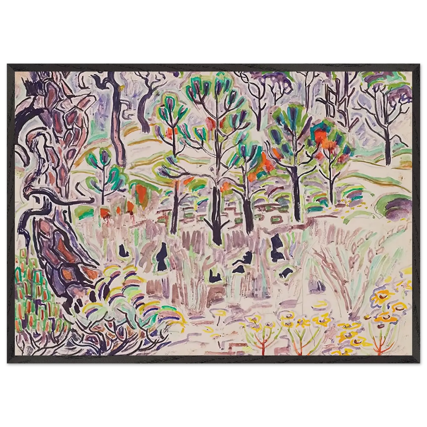 Walter Inglis Anderson - Walter Anderson Wall art - 45x60 cm / 18x24 Inches - Premium Wooden Framed Poster With Fine Art Paper - White frame