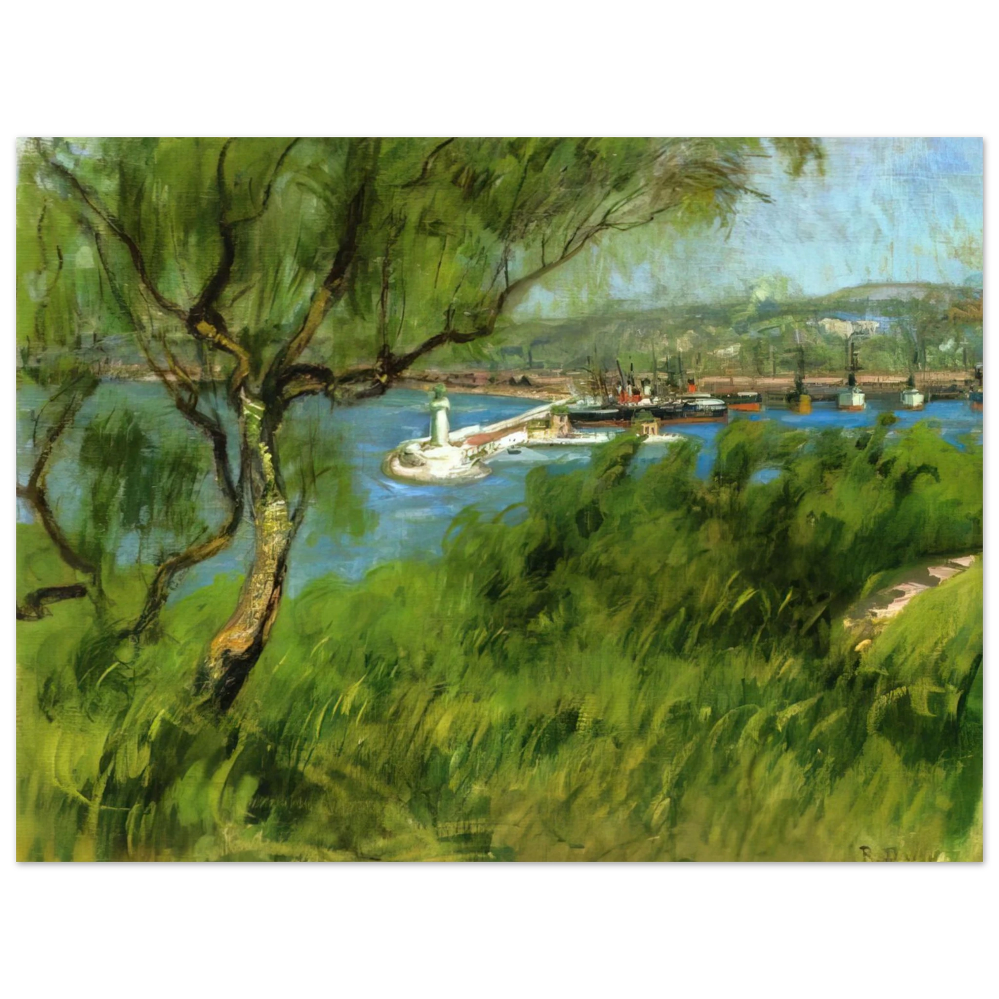 Raoul Dufy - VIEW OF A PORT  75x100 cm / 30x40inches Fine Art Poster