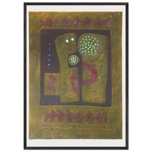 Pierrot and His Son - 1970 - Hiroyuki Tajima 70x100 cm / 28x40 inches Framed Art Print – Black Wooden Frame