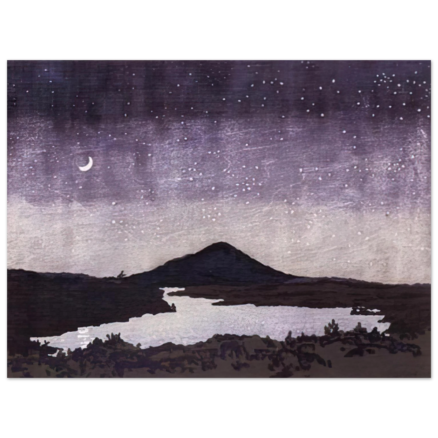 Neil Welliver - Night Scene - 1982  75x100 cm / 30x40inches Fine Art Poster