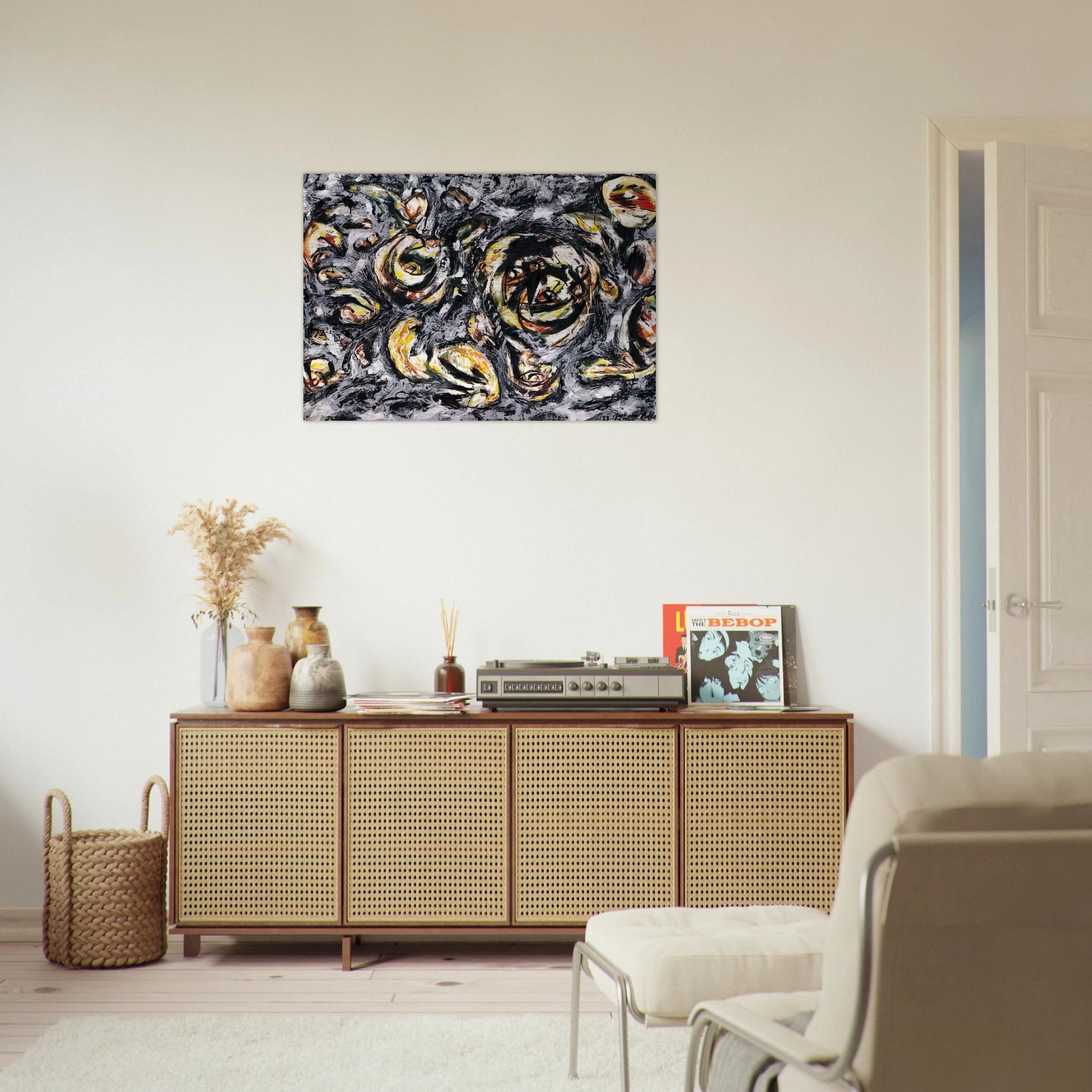 OCEAN GREYNESS 1953 - Jackson Pollock Brushed Aluminum Print - 70x100 cm / 28x40 inches | Jackson Pollock Aluminum Print | Jackson Pollock Prints
