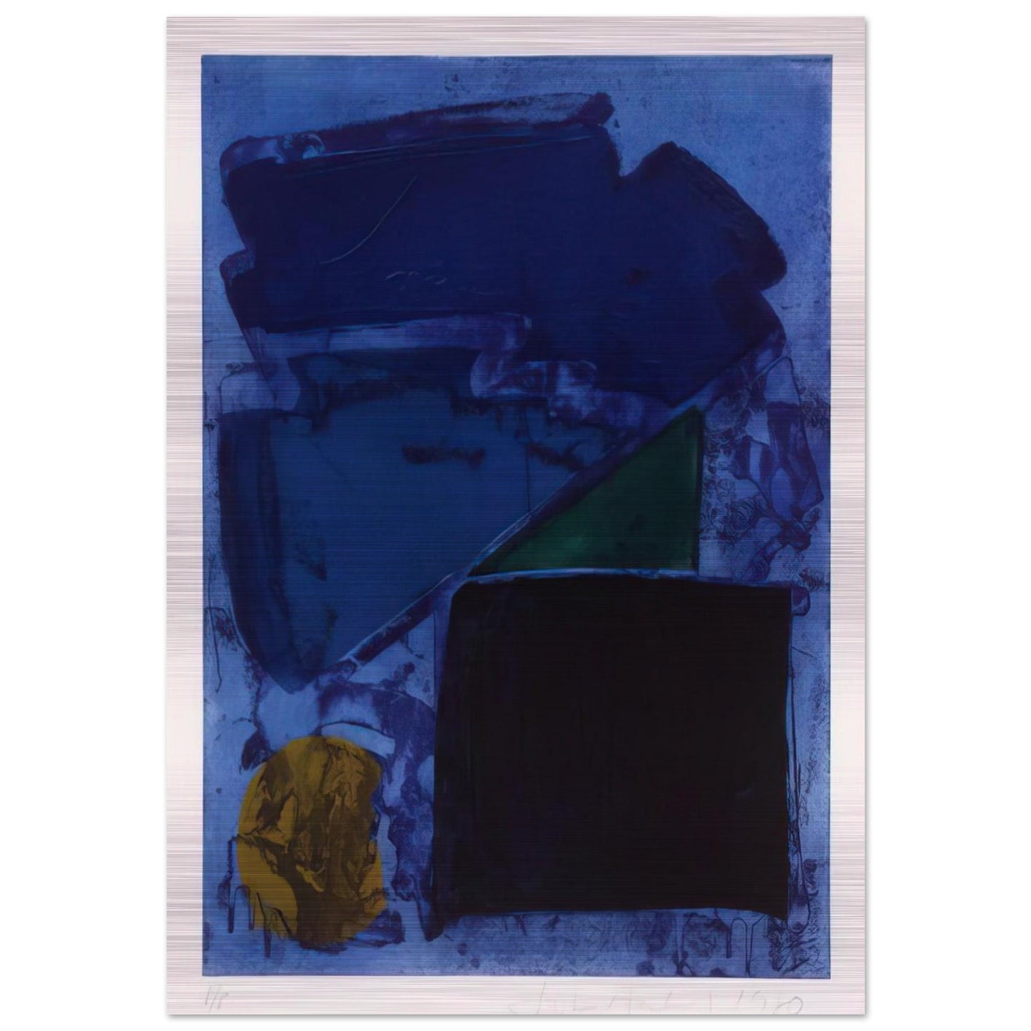 Memphis - 1980 - John Hoyland Brushed Aluminum Print - 70x100 cm / 28x40 inches | John Hoyland Aluminum Print | John Hoyland Prints