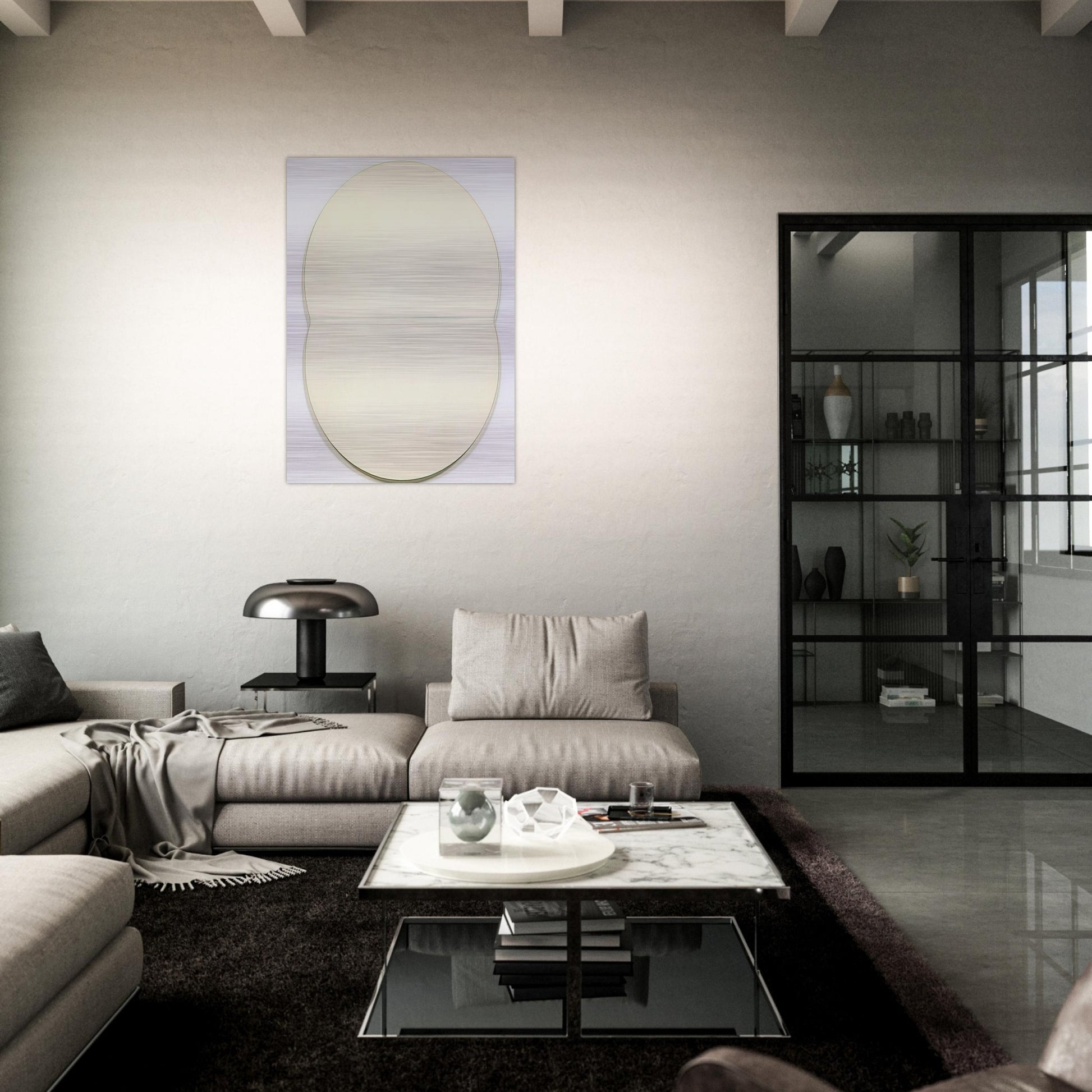 White Plaque. Bridge Arch and Reflection - Ellsworth Kelly Brushed Aluminum Print - 70x100 cm / 28x40 inches | Ellsworth Kelly Aluminum Print | Ellsworth Kelly Prints