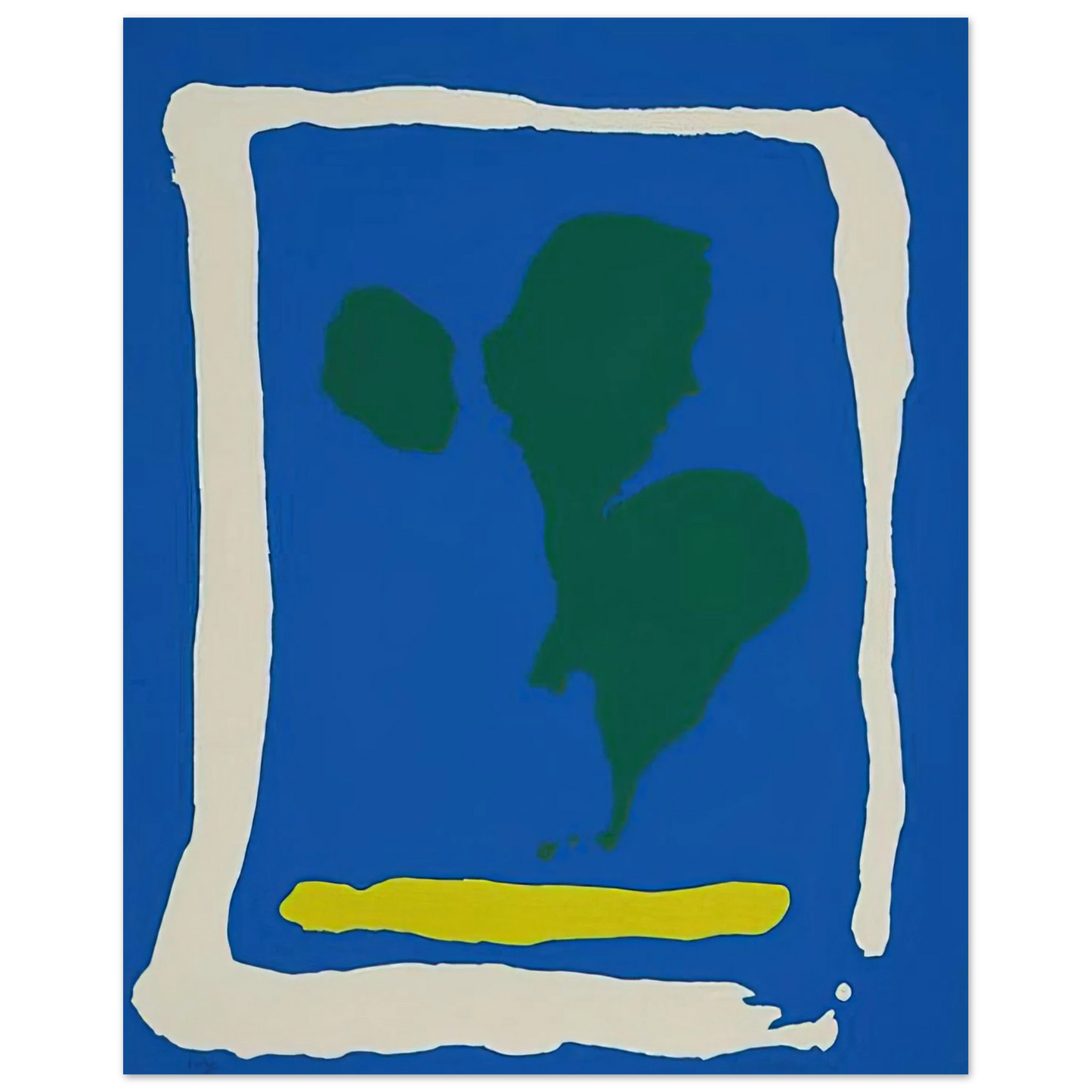 Helen Frankenthaler - Air Frame - 1965 Wall art - 30x40 cm / 12x16 inches - Premium Wooden Framed Poster With Fine Art Paper-canvas - Wood frame