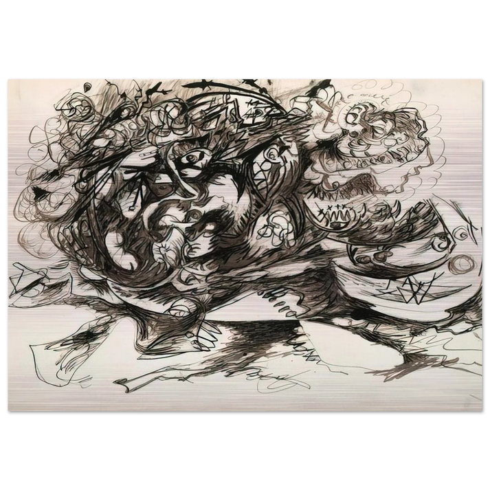 UNTITLED O CONNOR THAW 771 - Jackson Pollock Brushed Aluminum Print - 70x100 cm / 28x40 inches | Jackson Pollock Aluminum Print | Jackson Pollock Prints