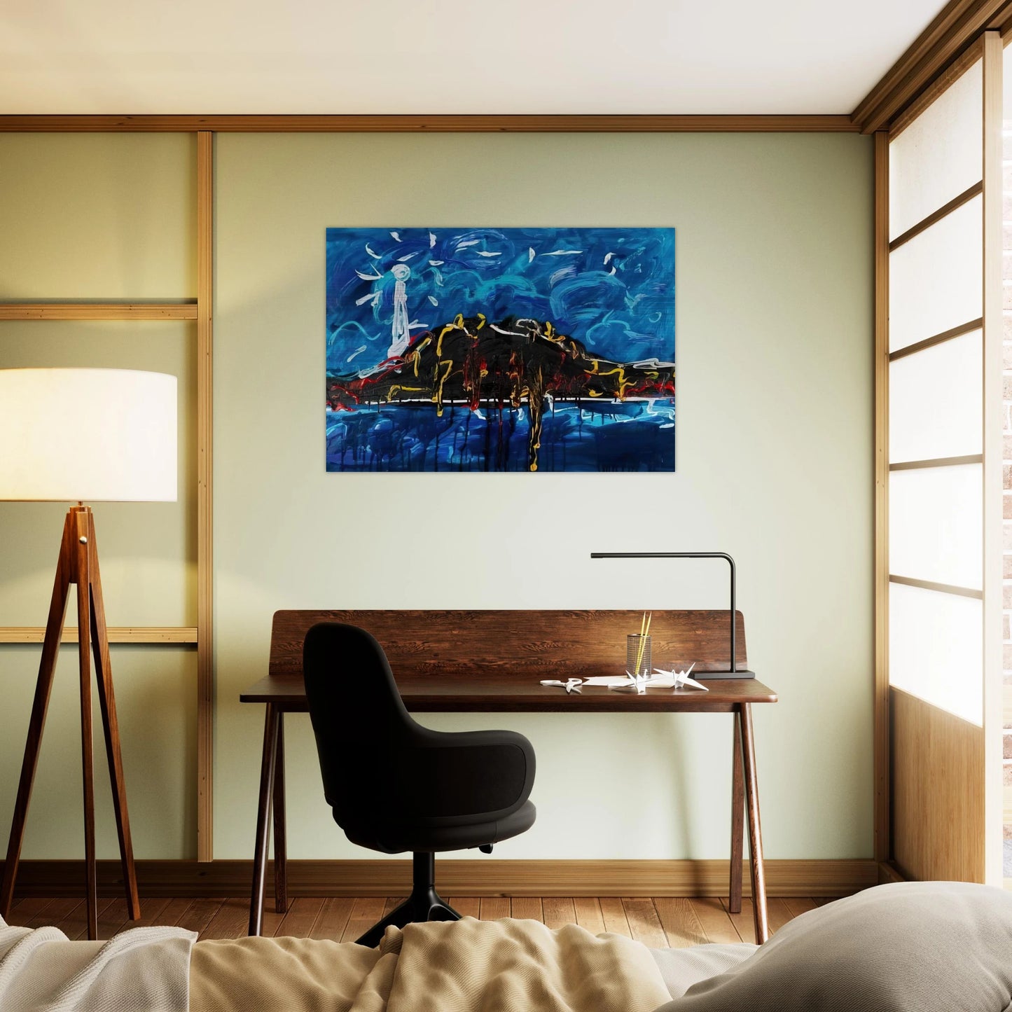 Il Vulcano - Art Informel - Mario Schifano Brushed Aluminum Print - 70x100 cm / 28x40 inches | Mario Schifano Aluminum Print | Mario Schifano Prints