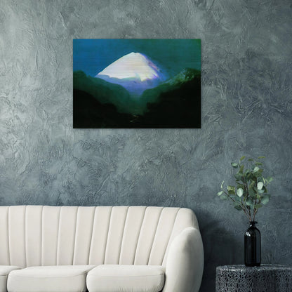 Elbrus. Moonlit Night - Arkhyp Kuindzhi Brushed Aluminum Print - 70x100 cm / 28x40 inches | Arkhyp Kuindzhi Aluminum Print | Arkhyp Kuindzhi Prints