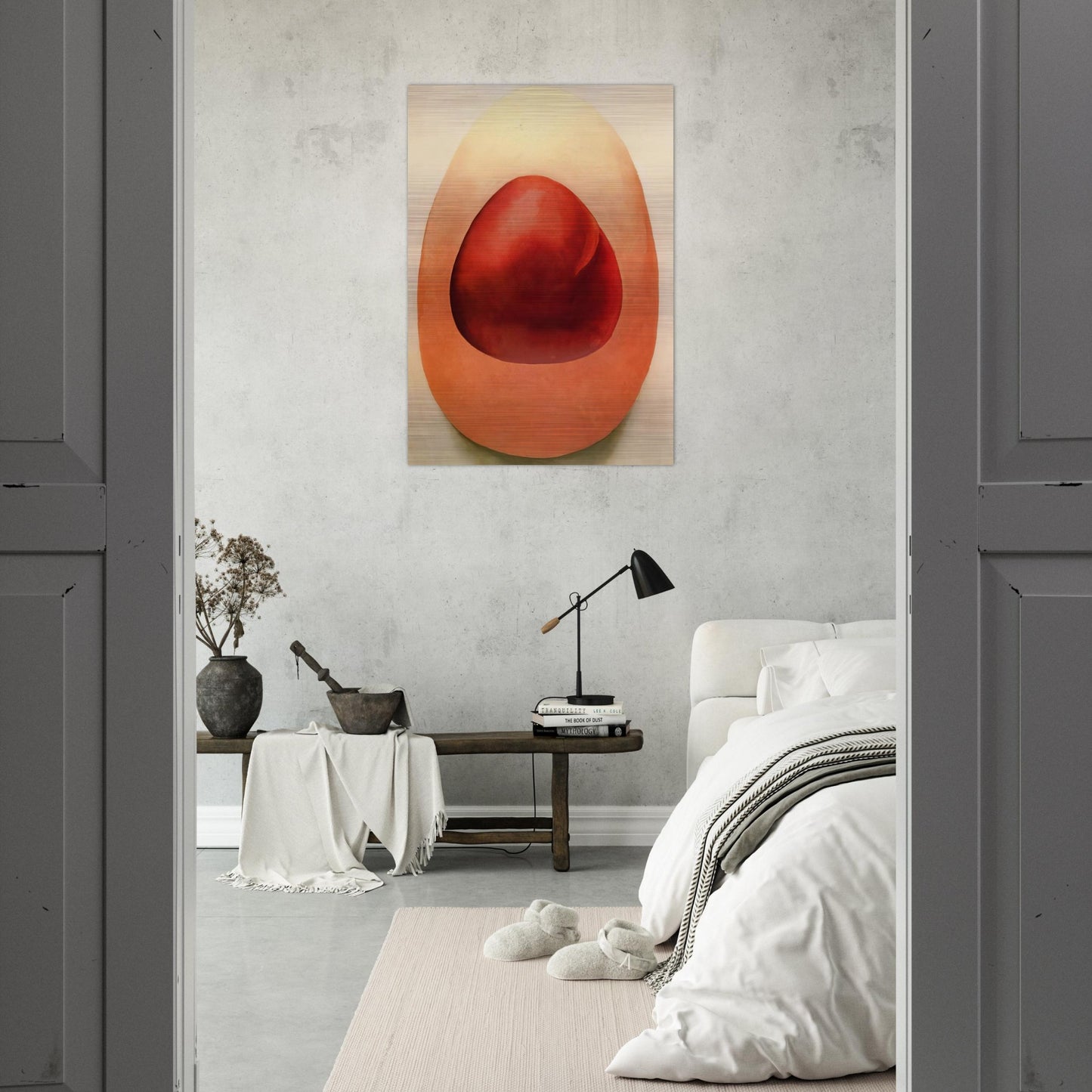 Red and Pink Rocks - Georgia O'Keeffe Brushed Aluminum Print - 70x100 cm / 28x40 inches | Georgia O'Keeffe Aluminum Print | Georgia O'Keeffe Prints