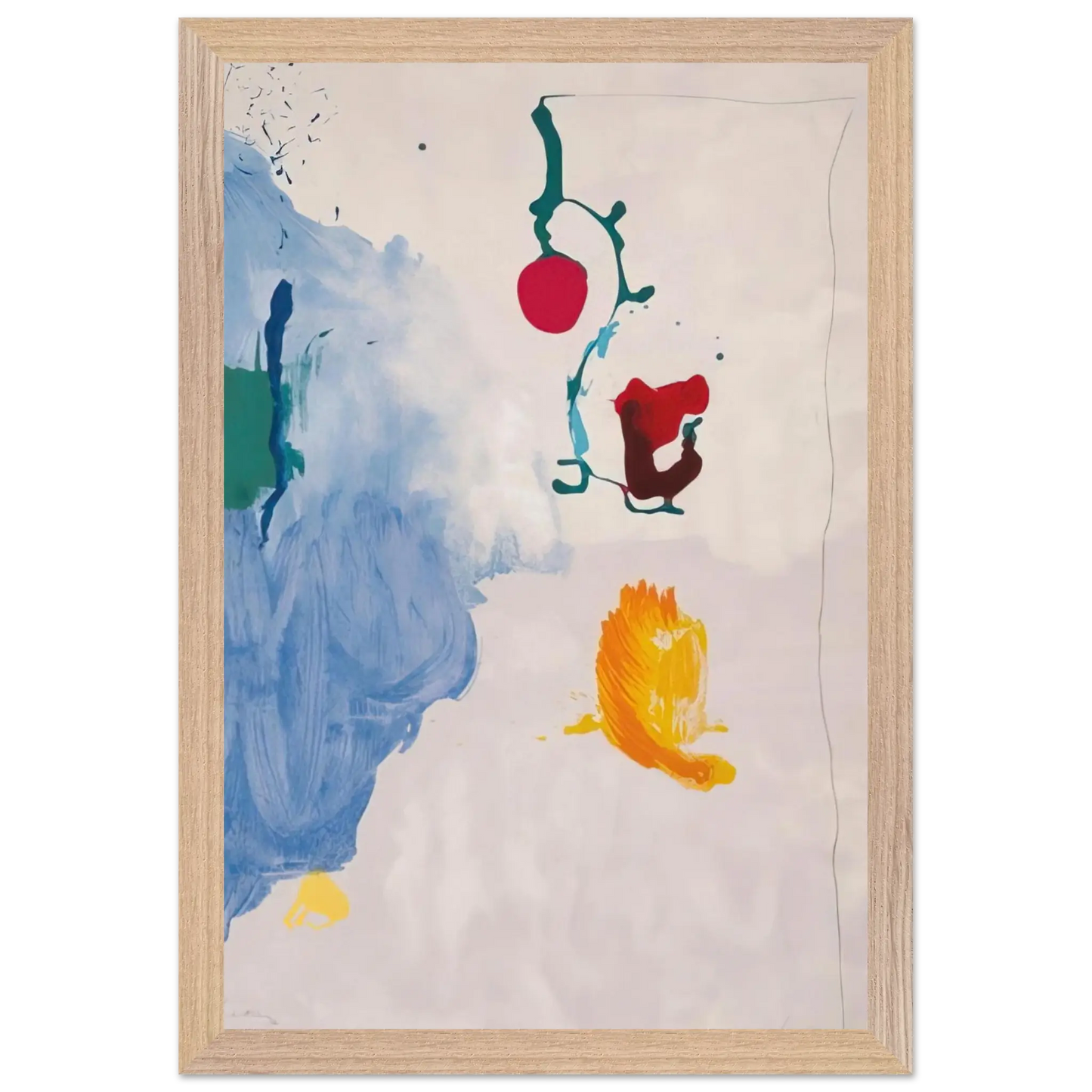 Helen Frankenthaler - Eve - 1995 Wall art - 30x40 cm / 12x16 Inches - Premium Wooden Framed Poster With Fine Art Paper - Black frame