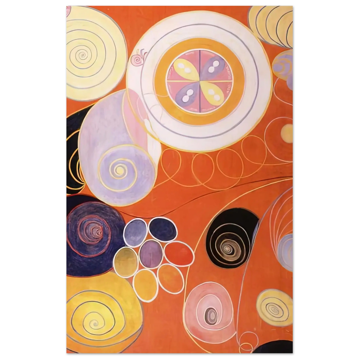 Hilma af Klint - THEY TENS MAINSTAY IV 1907 Wall art - 70x100 cm / 28x40 inches - Premium Wooden Framed Poster With Fine Art Paper - Black frame